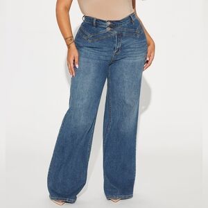 Medium Wash Baggy Jeans